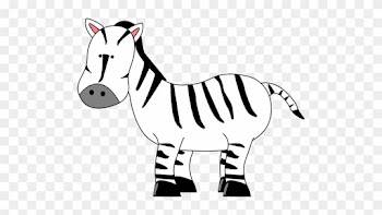 Cartoon Zebra Clipart Animals Clip Art - Black And White Zebra Clip Art