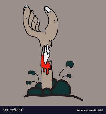 Cartoon zombie hand clip art vector image