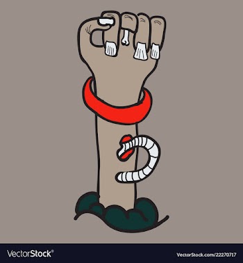 Cartoon zombie hand clip art vector image