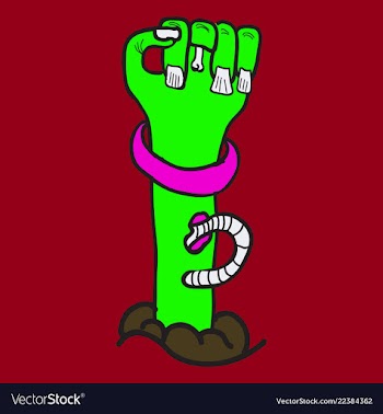 Cartoon zombie hand clip art vector image
