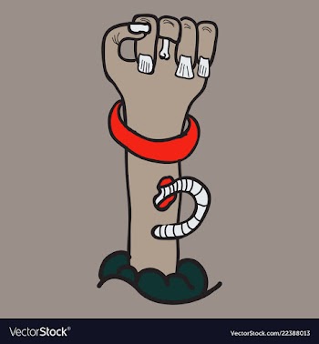 Cartoon zombie hand clip art vector image