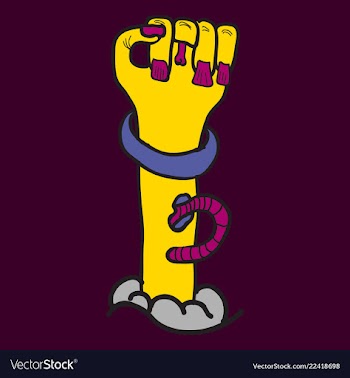 Cartoon zombie hand clip art vector image