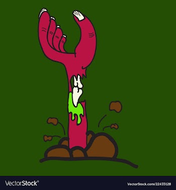Cartoon zombie hand clip art vector image