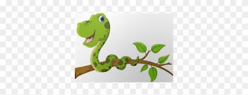 Cartoonic Snake On The Tree