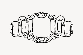Cartouche clipart, drawing illustration vector. | Free Vector Illustration - rawpixel