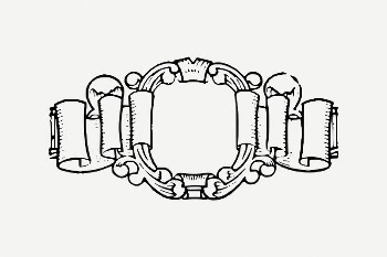 Cartouche collage element, vintage illustration | Free PSD Illustration - rawpixel