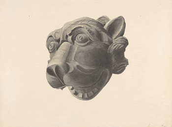 Carved Cat Head Gargoyle (ca.1936) | Free Photo - rawpixel