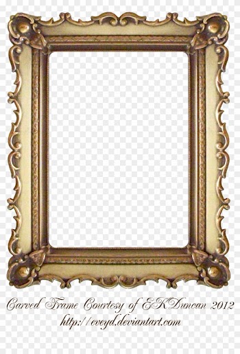 Carved Gold Frame By Ekduncan - Vintage Gold Frame Png