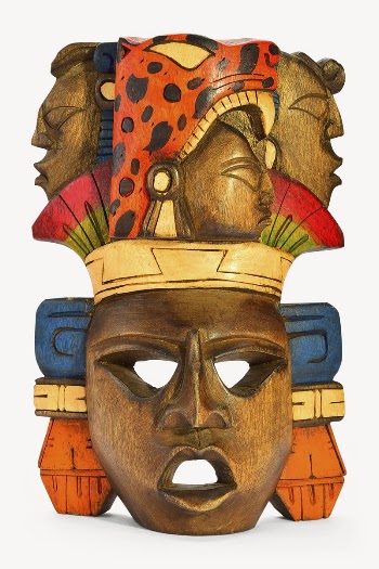 Carved Mayan mask collage element, | Free PSD - rawpixel
