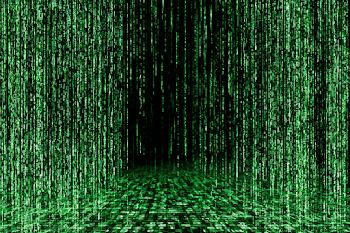 Cascading Green Digital Code Background