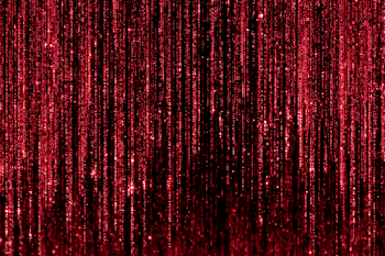 Cascading Red Data Rain Background