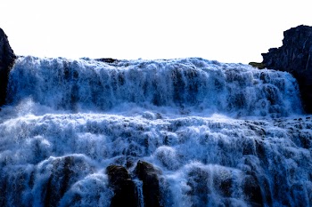 Cascading Waterfalls Digital Wallpaper