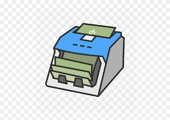 Cash Counter Cartoon Clipart Coin &amp; Banknote Counters - Cash Counter Cartoon