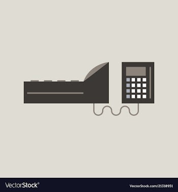Cash register in flat style money and finance vector image