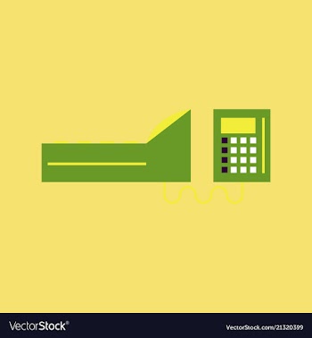 Cash register in flat style money and finance vector image