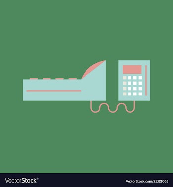 Cash register in flat style money and finance vector image