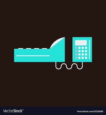 Cash register in flat style money and finance vector image