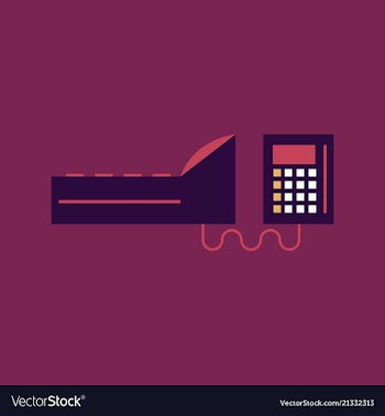 Cash register in flat style money and finance vector image