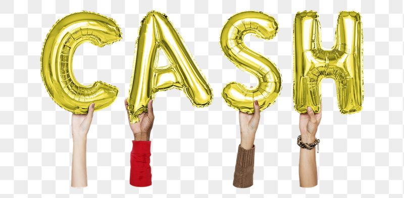 Cash word png, hands holding | Free PNG - rawpixel