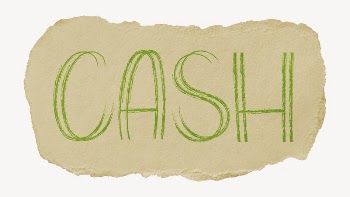 Cash word, torn craft paper | Free PSD - rawpixel