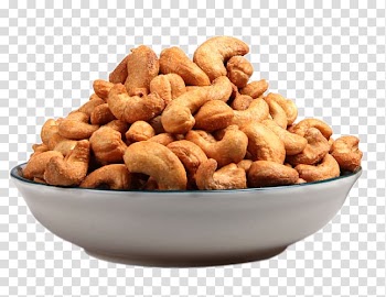 Cashew nuts on round white ceramic bowl, Cashew Walnut Baking Dried fruit, White bowl of Yao Sang Kee salt baked cashew transparent background PNG clipart