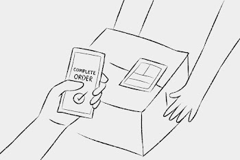 Cashless parcel delivery doodle contactless… | Free stock illustration | High Resolution graphic