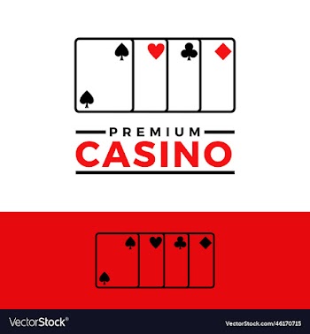 casino gambling cards game sign logo template