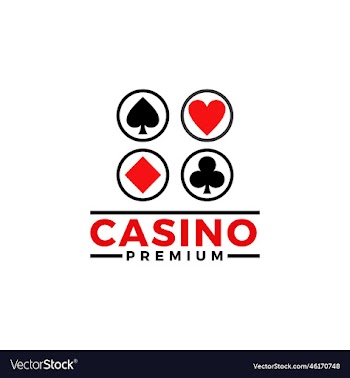 casino gambling cards game sign logo template