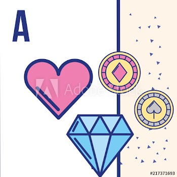 casino game gamble heart diamond chips image
