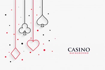Casino playing cards line symbols white background Free Vector