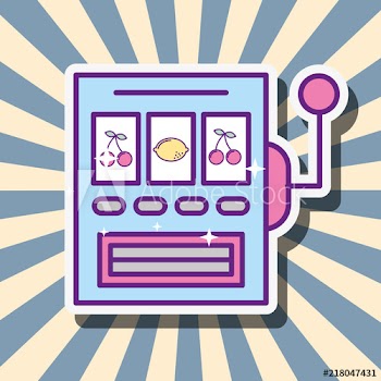 casino slot machine gamble retro style vector illustration