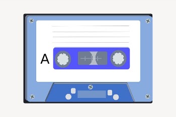 Cassette tape clipart, music illustration | Free Vector - rawpixel