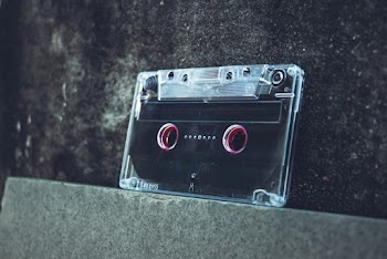 Cassette Tape On Concrete Surface