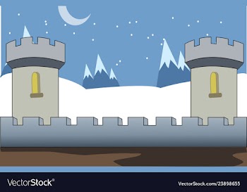 Castle 2d game background vector image