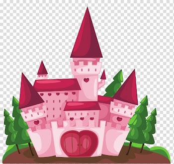 Castle Animation, Pink Poster transparent background PNG clipart