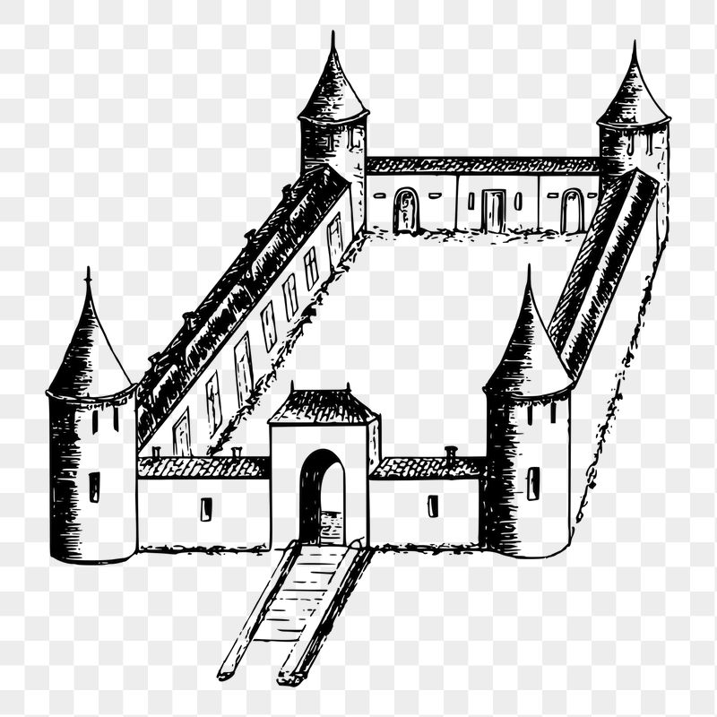 Castle fort png sticker illustration, | Free PNG - rawpixel