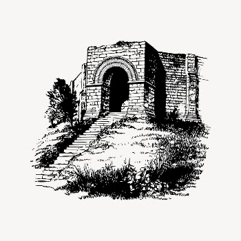 Castle gate drawing, vintage architecture | Free Vector Illustration - rawpixel