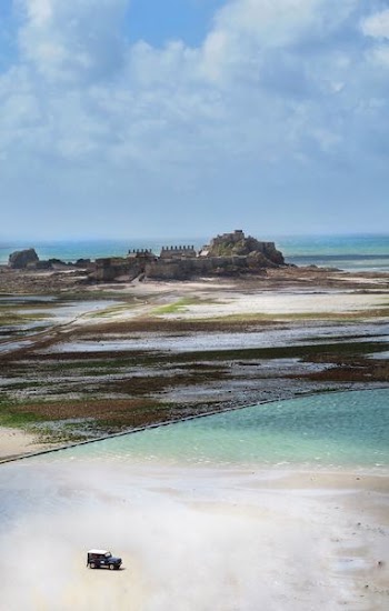 castle near body of water