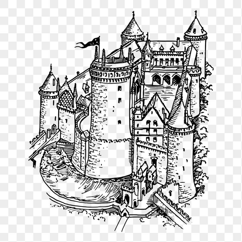 Castle png sticker illustration, transparent | Free PNG - rawpixel