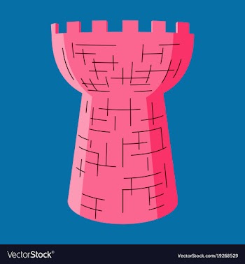 Castle tower medieval ancient fortress isolated vector image