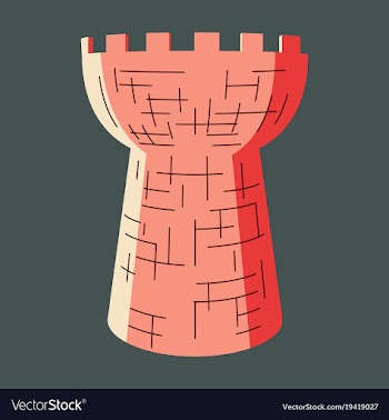 Castle tower medieval ancient fortress isolated vector image