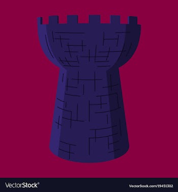 Castle tower medieval ancient fortress isolated vector image