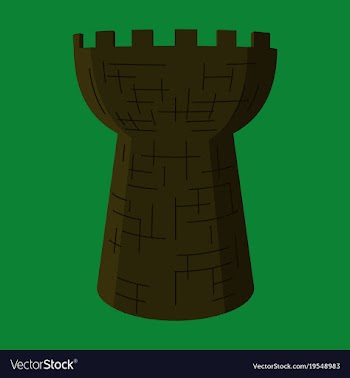 Castle tower medieval ancient fortress isolated vector image