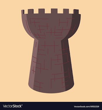 Castle tower medieval ancient fortress isolated vector image