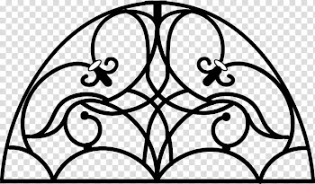 Castle Window, black frame illustration transparent background PNG clipart