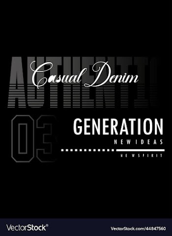 casual denim typography for t shirt design