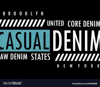casual denim typography for t shirt design