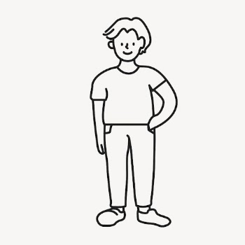 Casual man clipart, person line | Free Vector Illustration - rawpixel