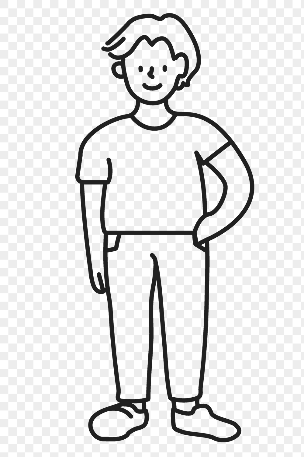 Casual man png sticker, person | Free PNG Illustration - rawpixel