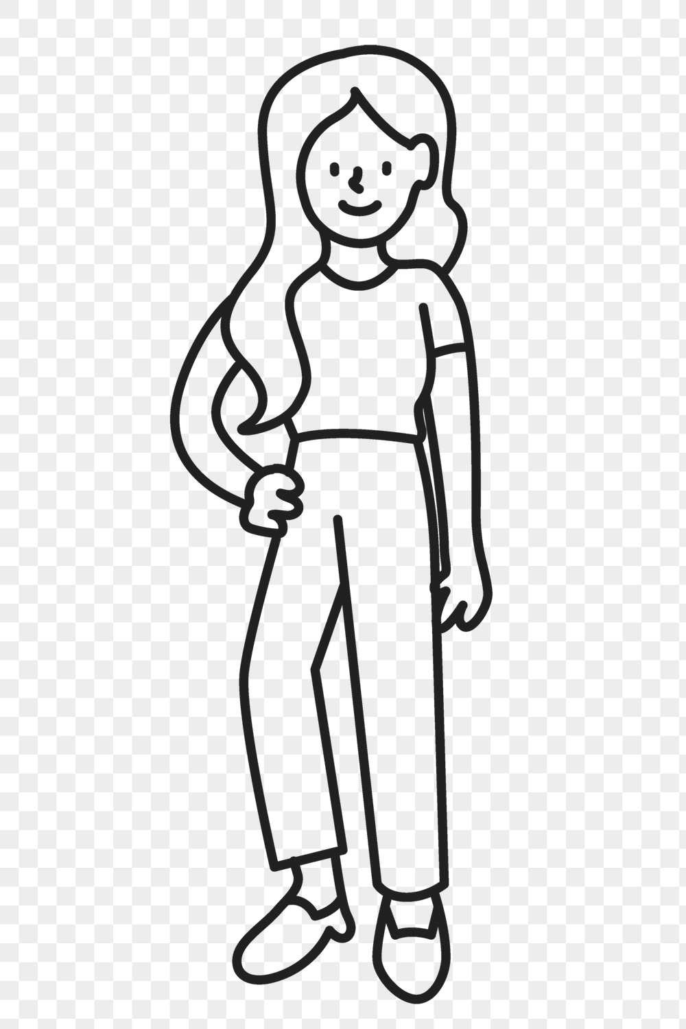 Casual woman png sticker, person | Free PNG Illustration - rawpixel